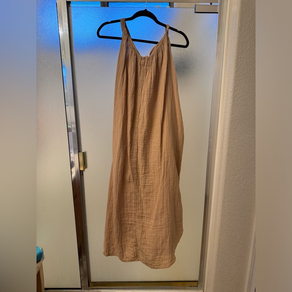 Beige Dress with Pockets